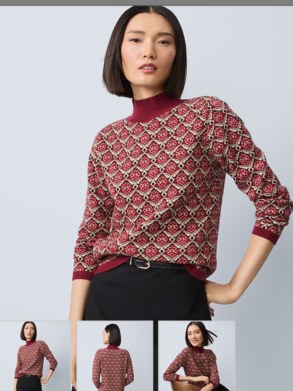 Ann Taylor Essential Jacquard Turtleneck Sweater XS - Picture 10 of 10